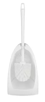 Garniture WC a. brosse rebord blanc