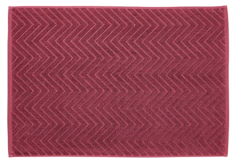 Frottiervorleger Chevron merlot 100% Baumwolle
