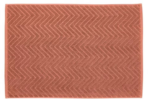 Frottiervorleger Chevron terra 100% Baumwolle